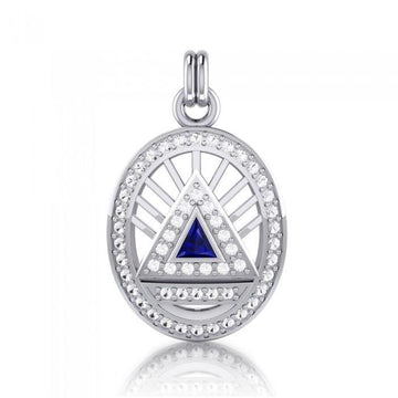 Triangle Power Pendant with Gemstone TPD3694 - Jewelry